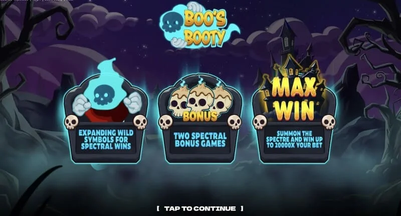 Boo's Booty - tabell över bonusfunktioner och Feature Buy
